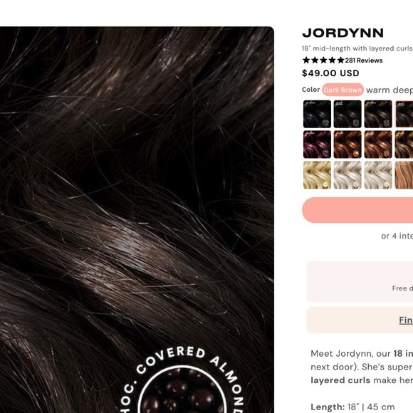 18 inch clip-in ponytail extension - Insert Name Here - Jordynn - Picture 2 of 3
